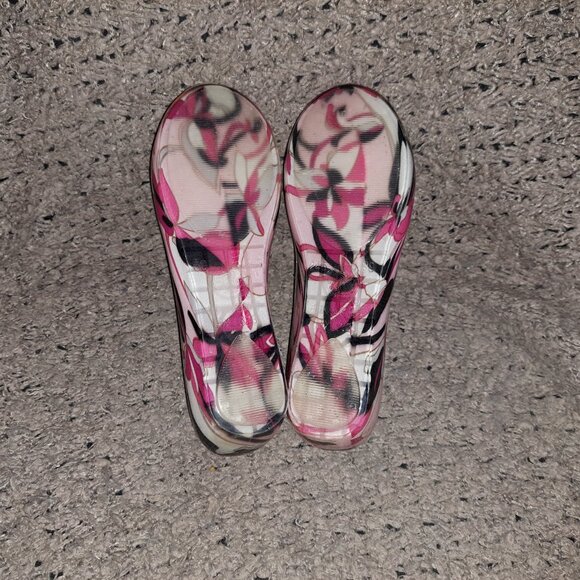 PUCCI-Abstract Style-Pink/Black-Jelly Ballet Flats-Sz 39-Excellent - Picture 8 of 8